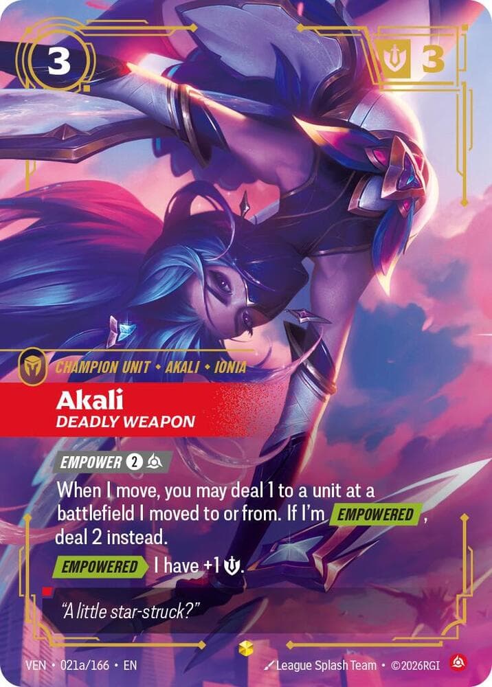 Akali, Deadly Weapon